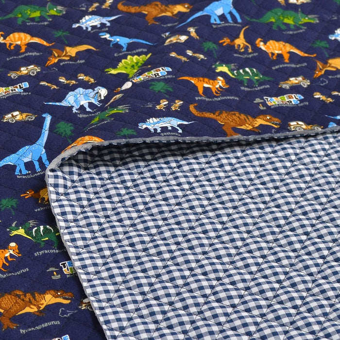 Discovery! Exploration! Dinosaur Continent (Navy) Quilting Fabric 