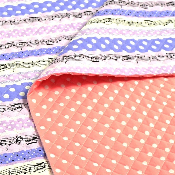 Playable melody Playable polka dot rhythm (lavender) Quilting fabric 