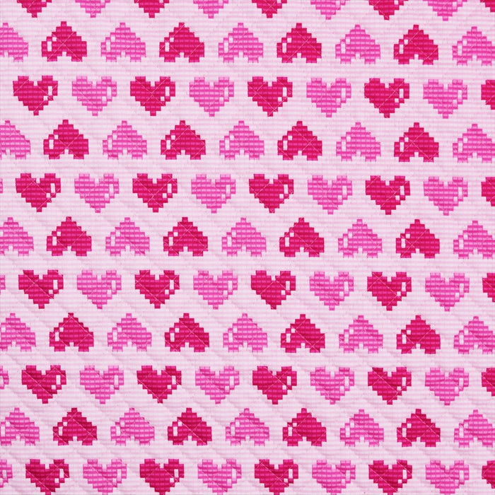 heart stitch quilting fabric 