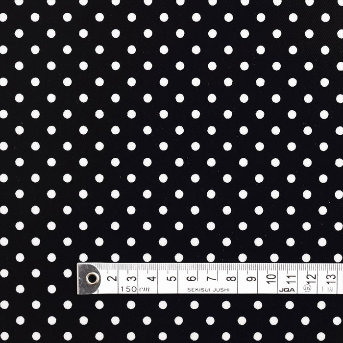 Polka Dot/Navy Laminated 0.2mm Fabric 
