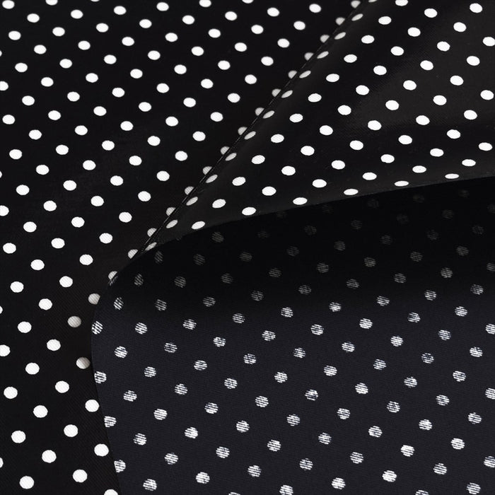 Polka Dot/Navy Laminated 0.2mm Fabric 