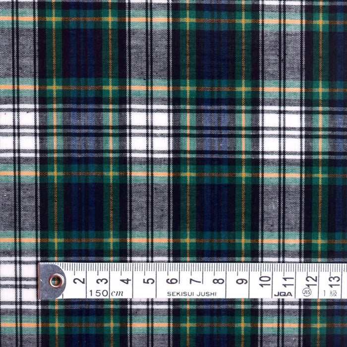 Traditional tartan dark green laminate (thickness 0.2mm) fabric 