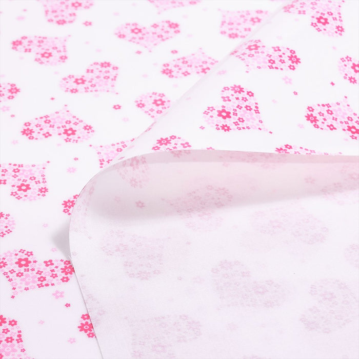 Flower heart pink laminate (thickness 0.2mm) fabric 