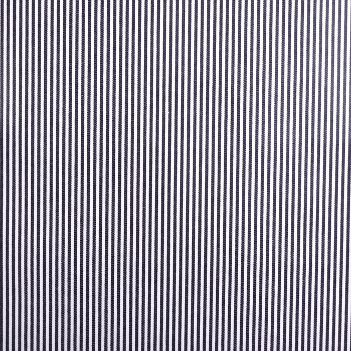 Hickory stripe navy blue laminate 0.2mm fabric 