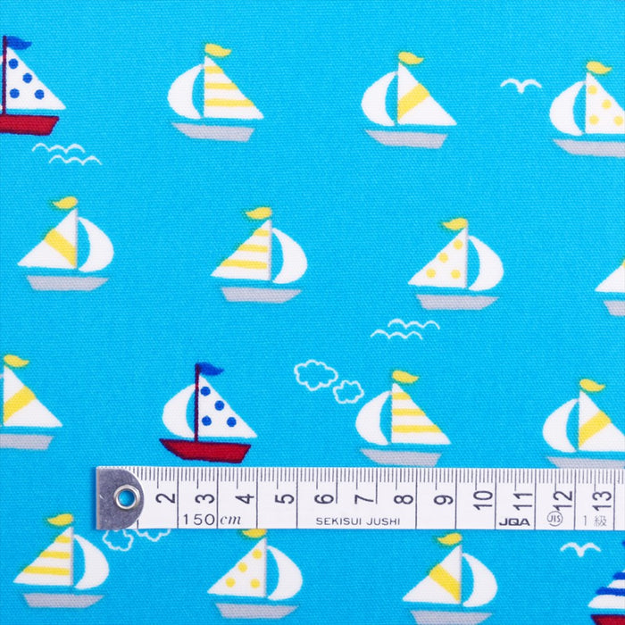 Vacation trip on a stylish yacht (sky blue) Laminated 0.2mm fabric 