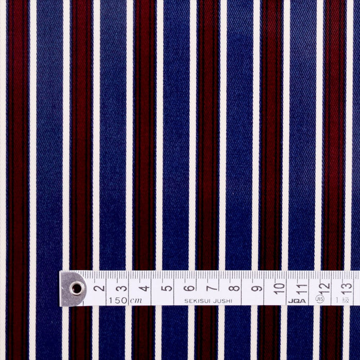 British Stripe Bordeaux Laminate (thickness 0.2mm) Fabric 