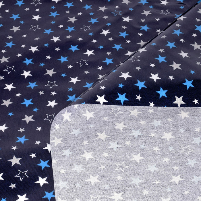 Brilliant Star Navy Laminated 0.2mm Fabric 