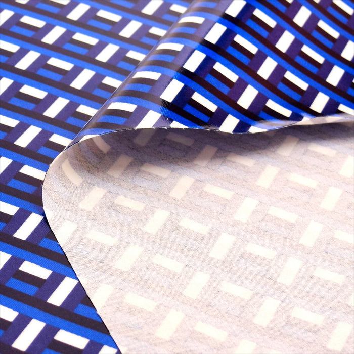 Blue scrum blue laminate (thickness 0.2mm) fabric 