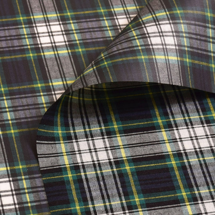 Traditional tartan dark green laminate (thickness 0.08mm) fabric 