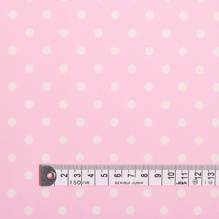 Polka dot pink laminate (thickness 0.08mm) fabric 