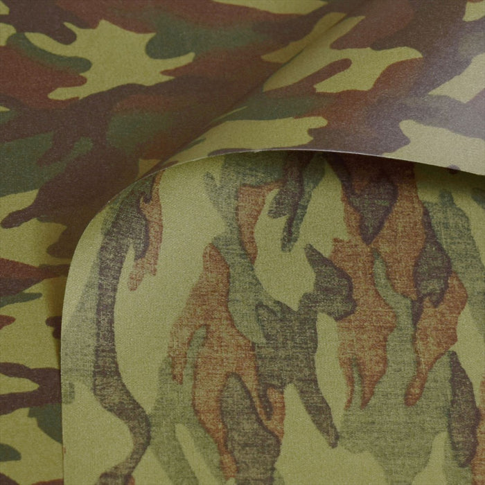 Camouflage green laminate (thickness 0.08mm) fabric 