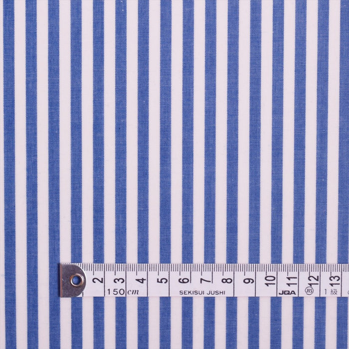 Basic stripe (100% cotton) / blue laminate (thickness 0.08mm) fabric 