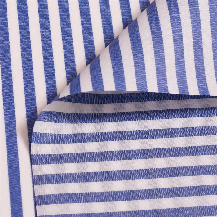 Basic stripe (100% cotton) / blue laminate (thickness 0.08mm) fabric 
