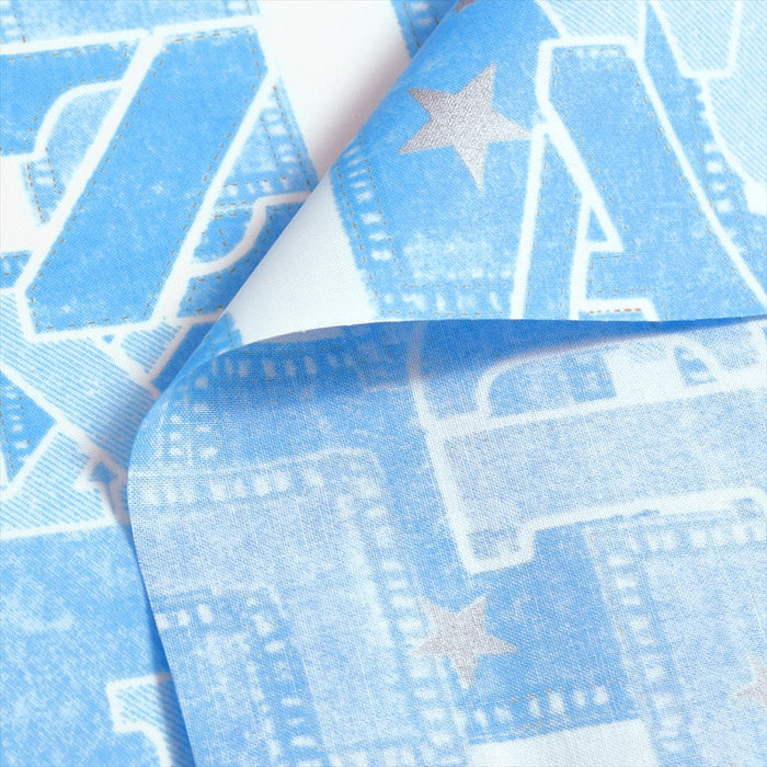 Favorite denim style (light blue) laminated (thickness 0.08mm) fabric