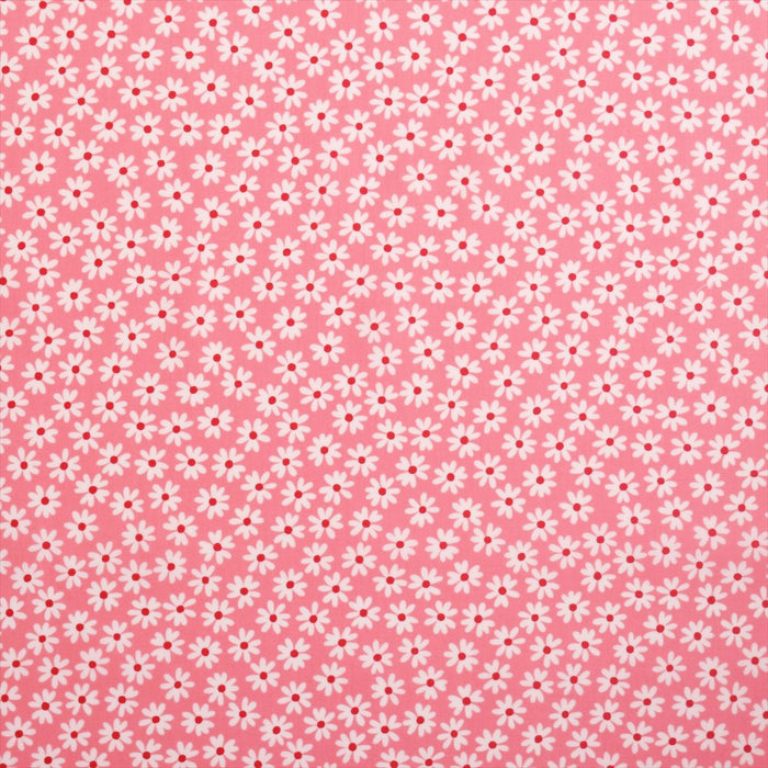 Pretty and neat Scandinavian flower (pink) laminated (thickness 0.08mm) fabric 
