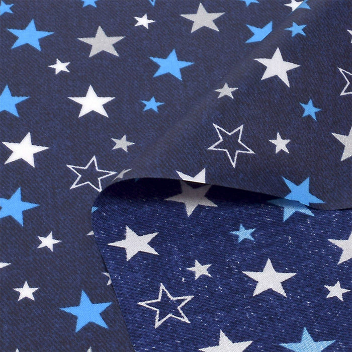 Brilliant Star (Scared/Navy) Laminated (0.08mm thickness) fabric 