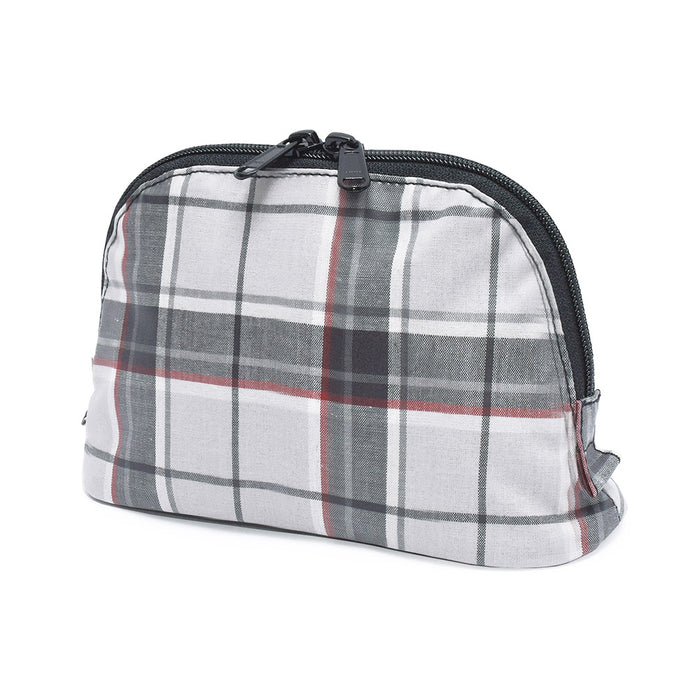 LAURA ASHLEY ROUND POUCH SMALL HIGHLAND CHECK 